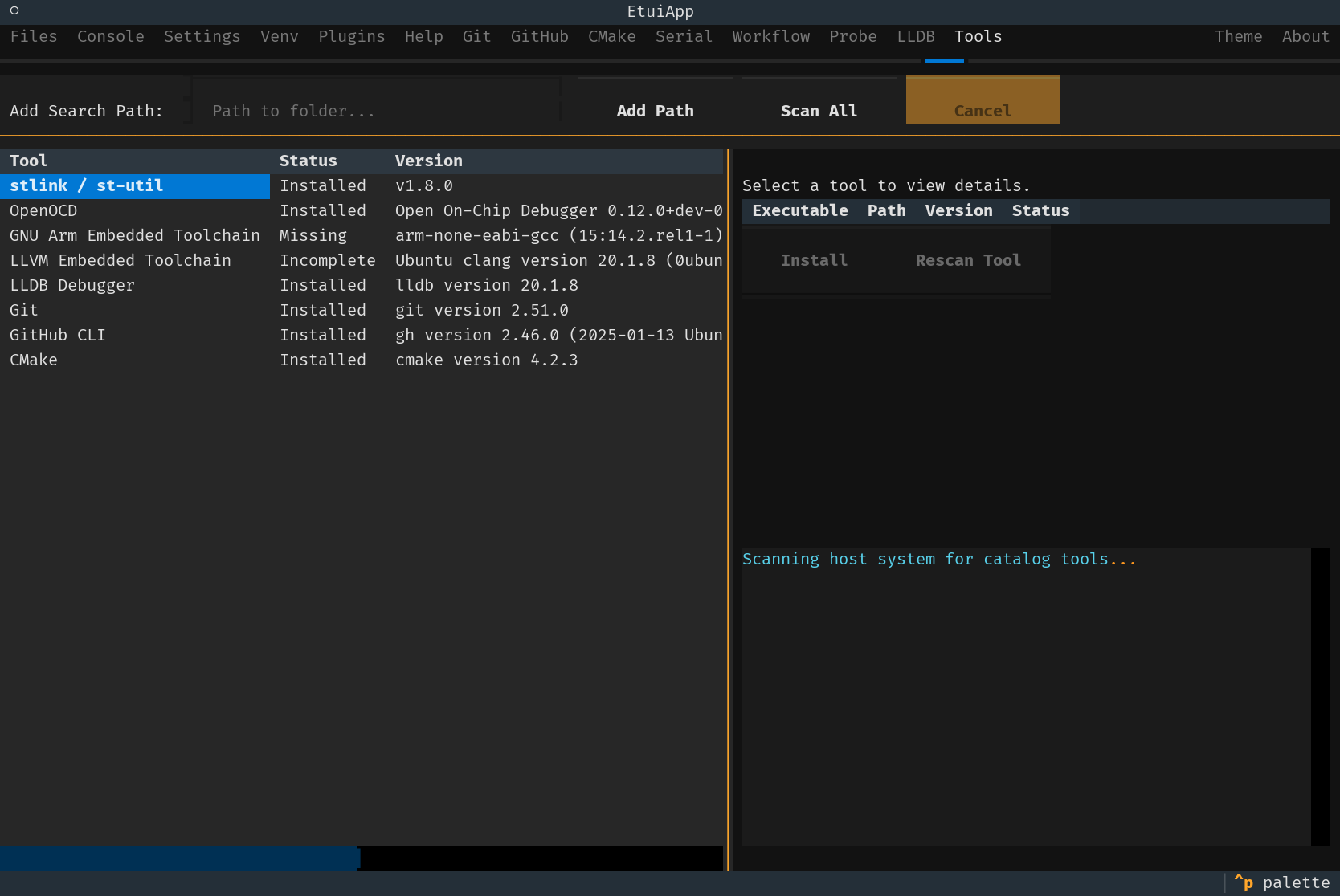 etui — Tools plugin